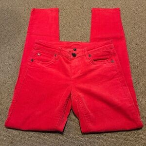 KUT Vibrant Red Skinny Cords